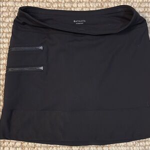 Athleta Black Mini Skirt with Dual Zippers